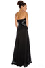 Beaded Black Chiffon Gown