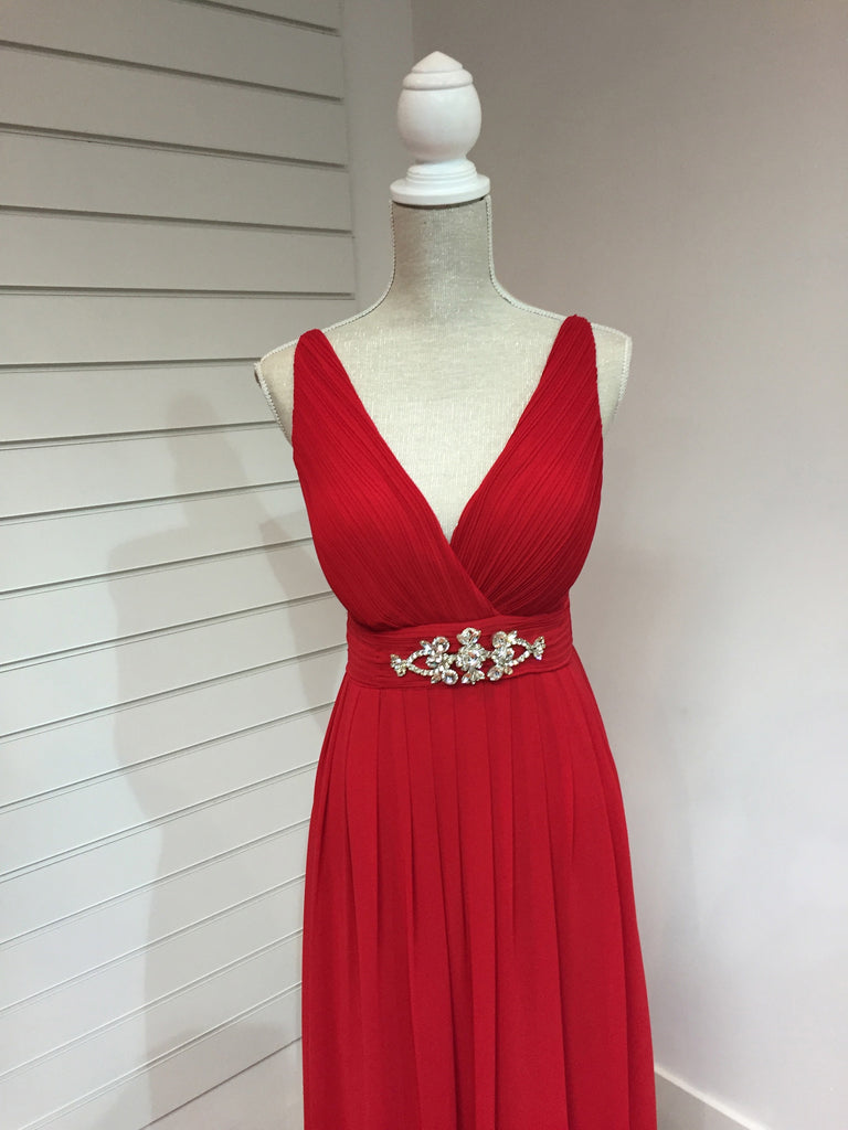 Red Chiffon Dress