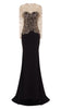 Black/Gold Sparkly Fishtail Dress