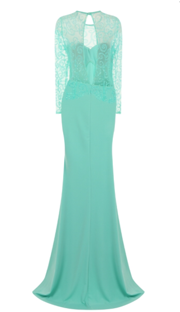 Mint Sparkly Fishtail Dress