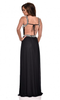 Black Grecian Backless Dress