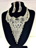 Diamante heavy chocker necklace/earrings & ring set