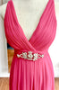 Hot pink chiffon dress